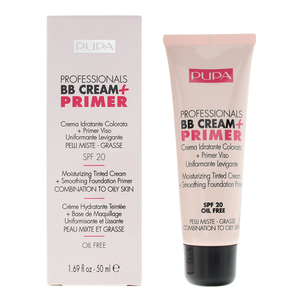 Pupa Professionals BB Cream + Primer 002 Sand SPF 20 Tinted Cream 50ml Combinati