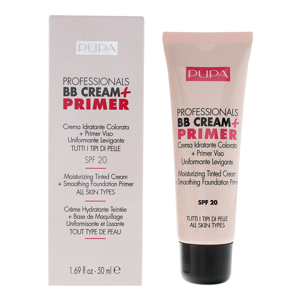 Pupa Professional BB Cream + Primer 001 Nude Tinted Cream 50ml All Skin Types