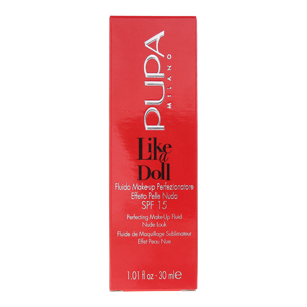 Pupa Like A Doll 030 Natural Beige SPF 15 Liquid Foundation 30ml - Box