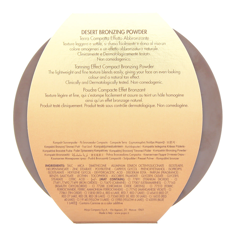 Pupa Desert Bronzing 02 Honey Gold Powder 30g Maxi Size