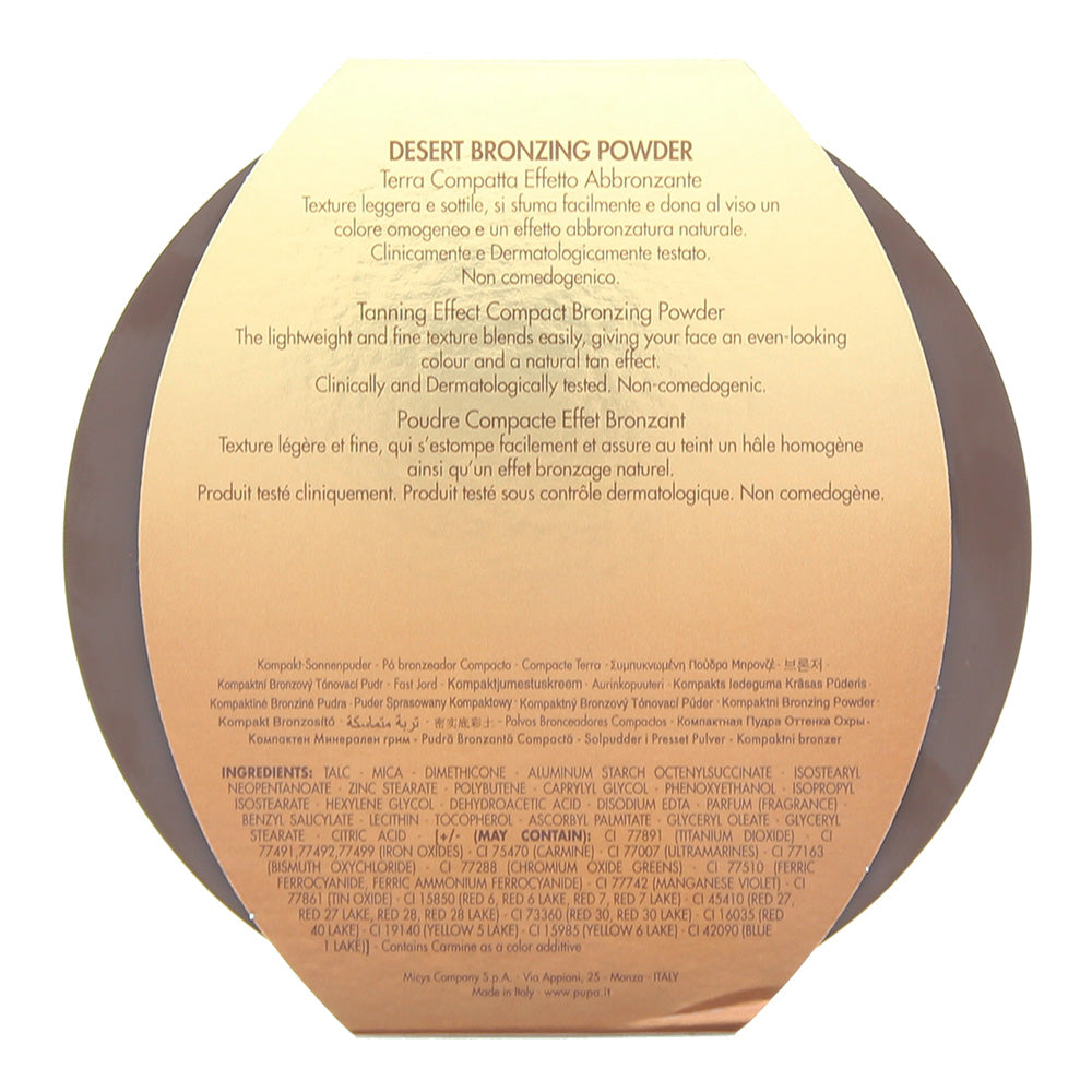 Pupa Desert Bronzing 005 Light Sun Matt Powder 30g Maxi Size