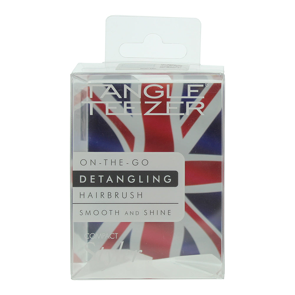 Tangle Teezer Detangling Compact Black Chrome Hair Brush - Box