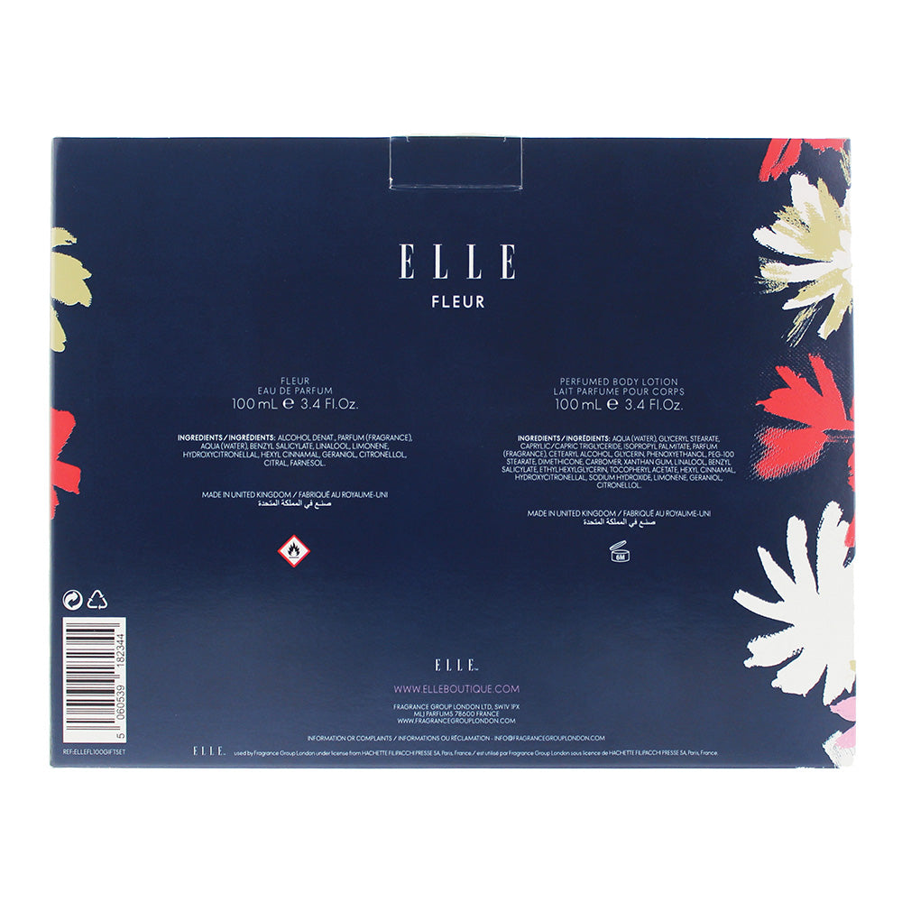 Elle Fleur 2 Piece Gift Set: Eau De Parfum 100ml - Body Lotion 100ml