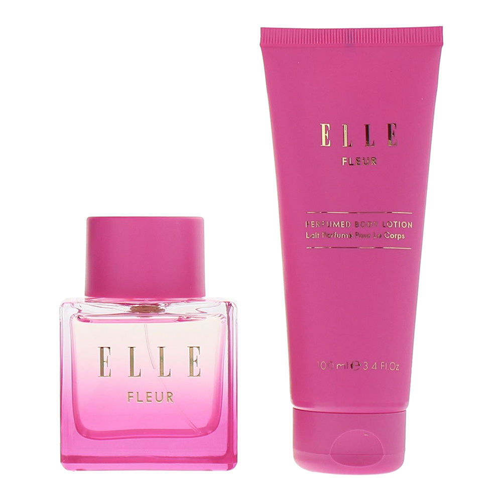 Elle Fleur 2 Piece Gift Set: Eau de Parfum 100ml - Body Lotion 100ml - Product