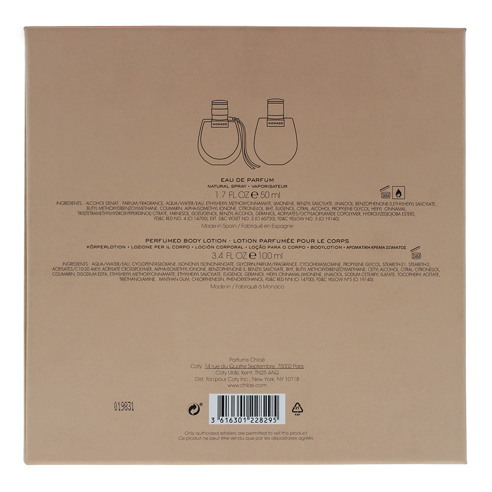 Chloé Nomade 2 Piece Gift Set: Eau de Parfum 50ml - Body Lotion 100ml