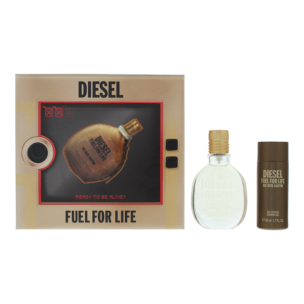 Diesel Fuel For Life 2 Piece Gift Set: Eau de Toilette 30ml - Shower Gel 75ml