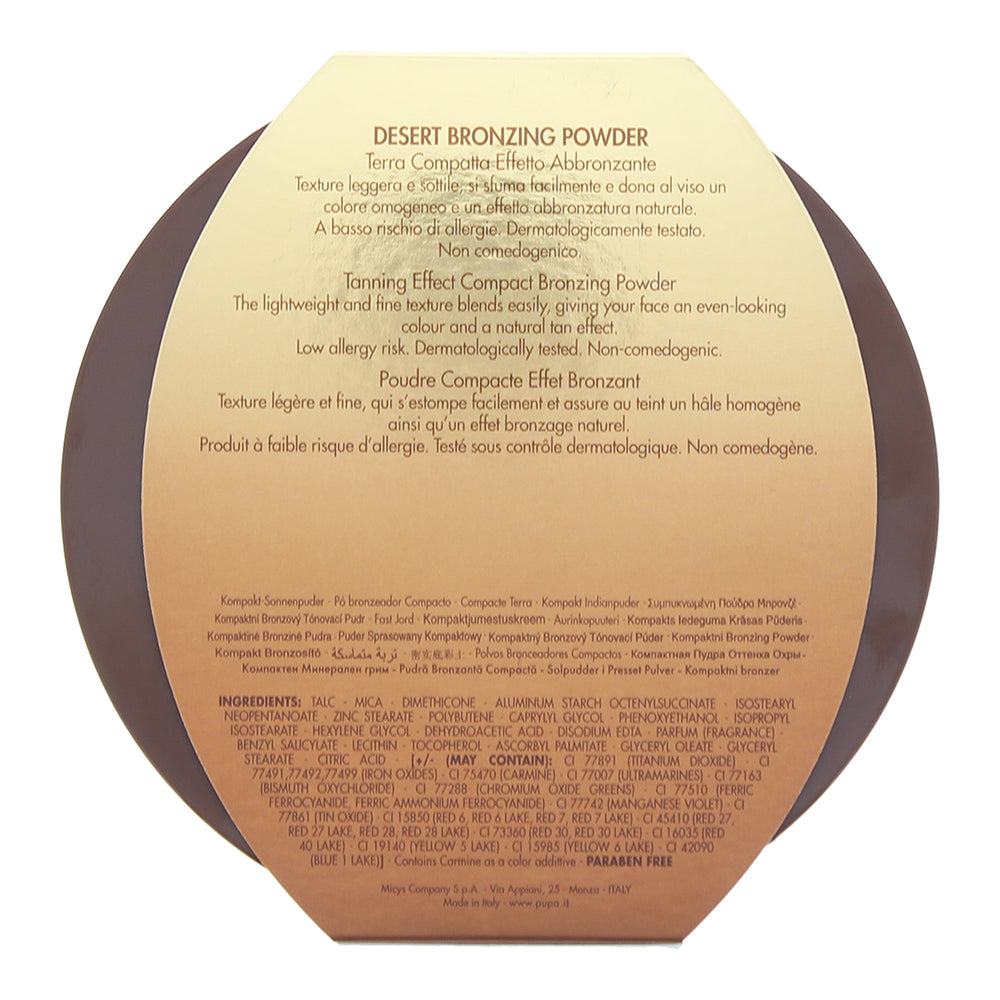 Pupa Desert Bronzing 006 Cocoa Matt Powder 30g Maxi Size