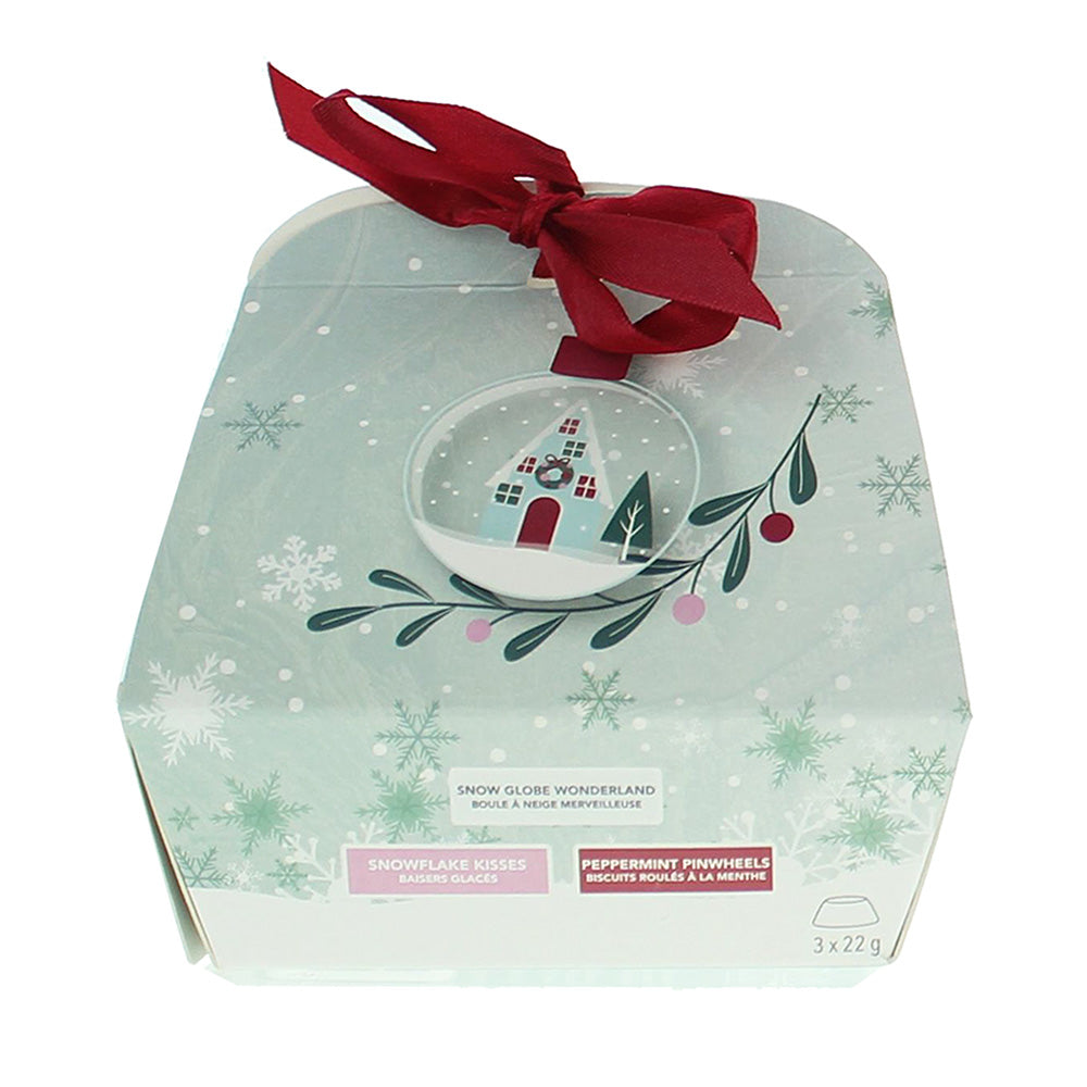 Yankee Candle 3 Piece Gift Set: Snow Globe Wonderland Wax Melt 22g - Snowflake K - Box