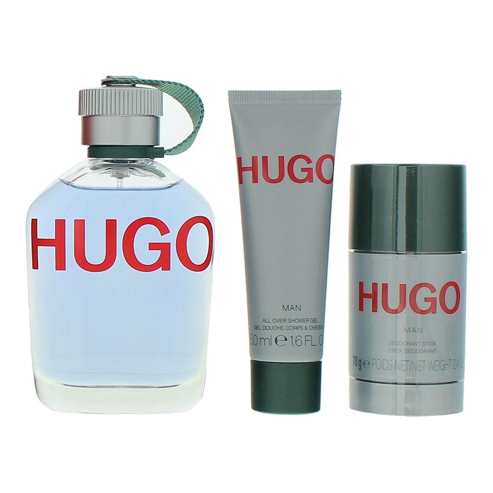 Hugo Boss Hugo Man 3 Piece Gift Set: Eau de Toilette 125ml - Deodorant 75ml - Sh - Product