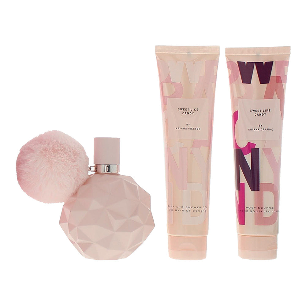 Ariana Grande Sweet Like Candy 3 Piece Gift Set: Eau de Parfum 100ml - Body Souf - Product