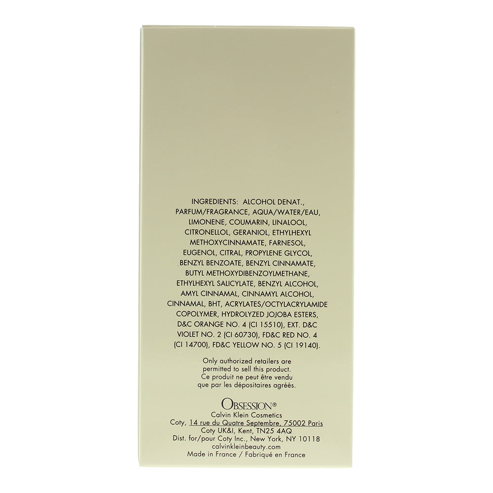 Calvin Klein Obsession Eau de Parfum 100ml