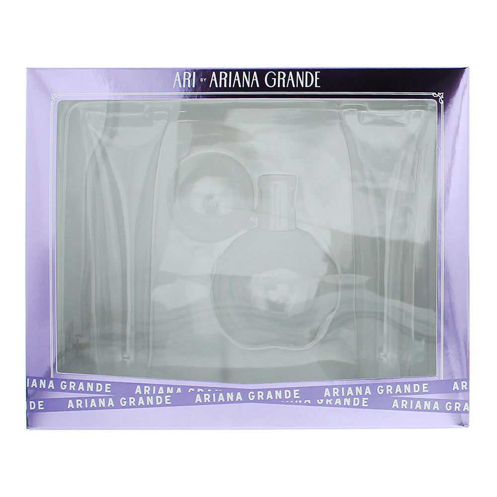 Ariana Grande Ari 3 Piece Gift Set: Eau De Parfum 100ml - Body Lotion 100ml - Bath And Shower Gel 100ml