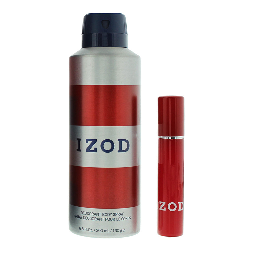Izod Red 2 Piece Gift Set: Eau de Toilette 15ml - Body Spray 200ml - Product