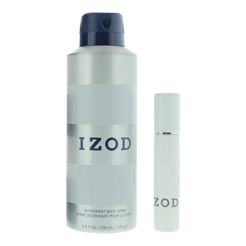 Izod White 2 Piece Gift Set: Eau de Toilette 15ml - Body Spray 200ml - Product