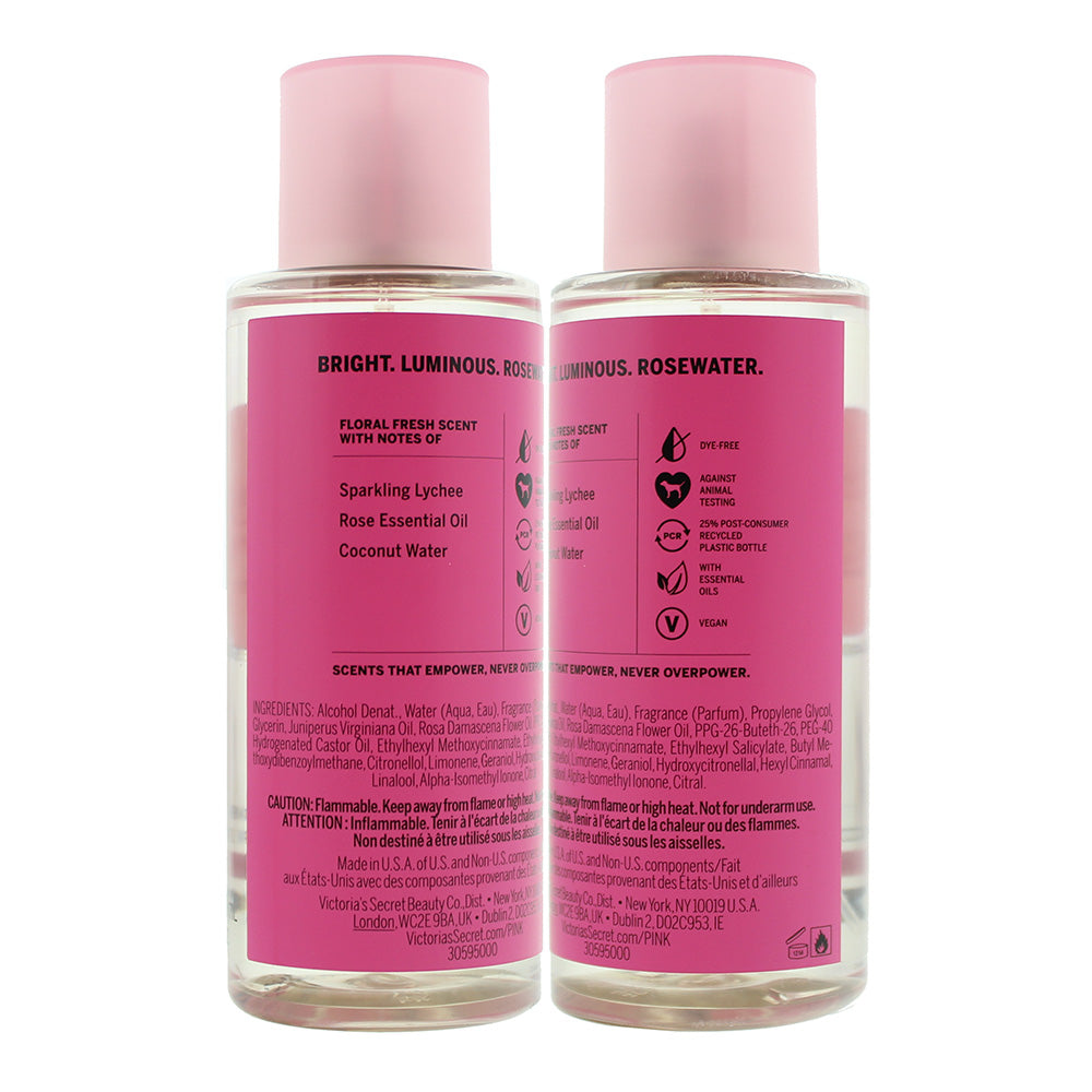Victoria's Secret Pink Rosewater Body Mist 250ml - Ingredients