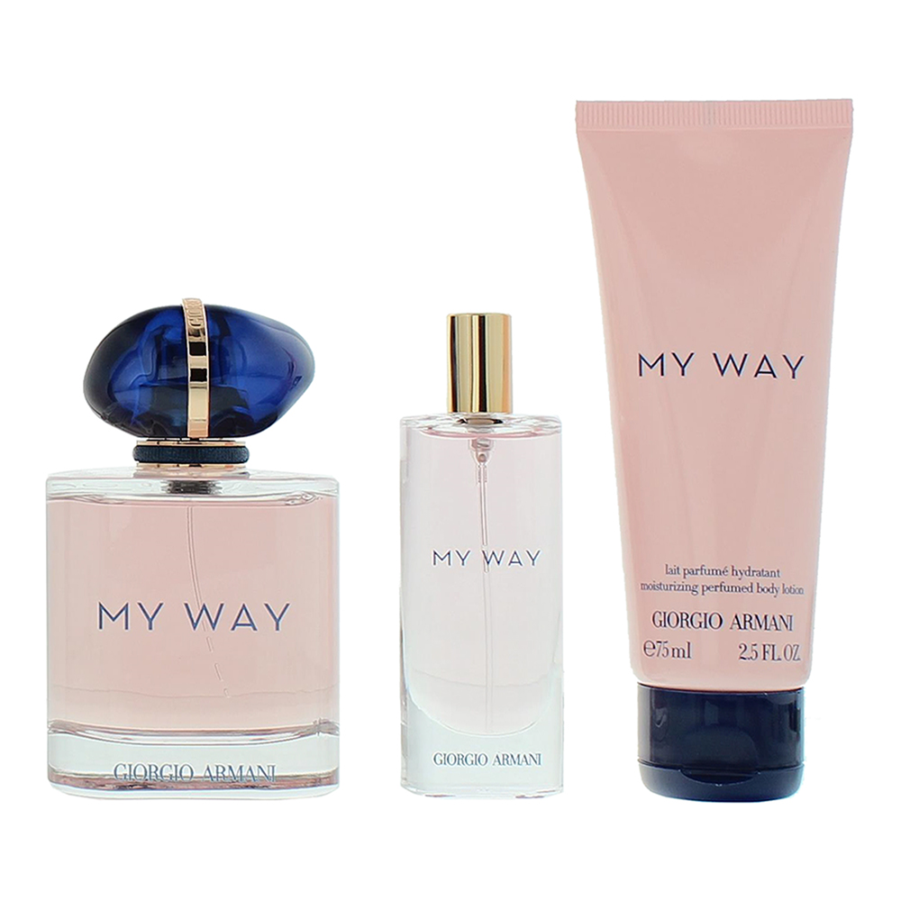Giorgio Armani My Way 3 Piece Gift Set: Eau de Parfum 90ml - Eau de Parfum 15ml  - Product