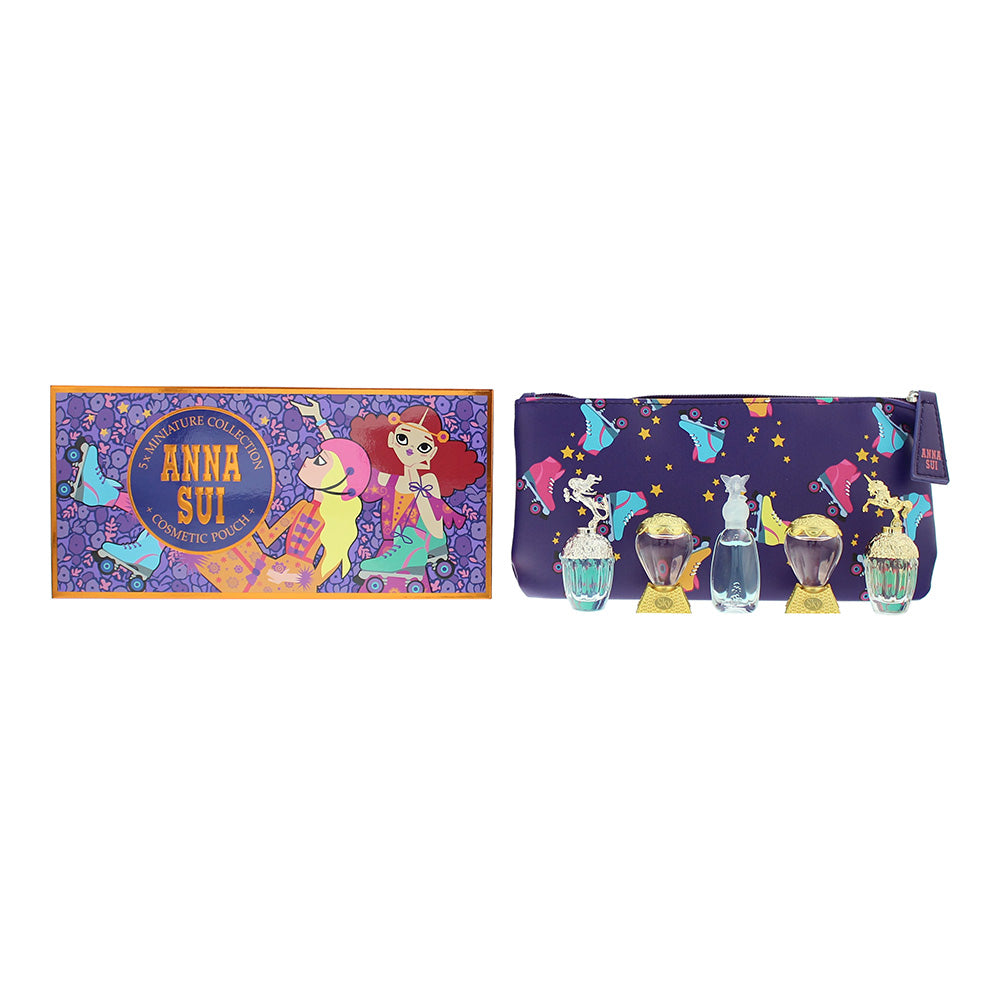 Anna Sui 5 Piece Eau de Toilette Gift Set: Fantasia 5ml - Fantasia Mermaid 5ml - Secret Wish 5ml - 2 x Sky 5ml