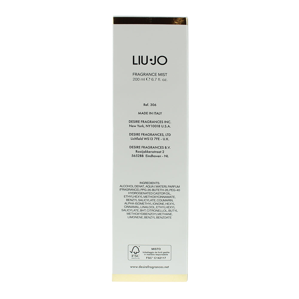 Liu Jo Divine Poppy Fragrance Mist 200ml - Ingredients