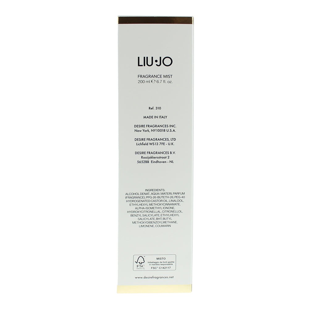 Liu Jo Sweet Carnation Fragrance Mist 200ml - Ingredients
