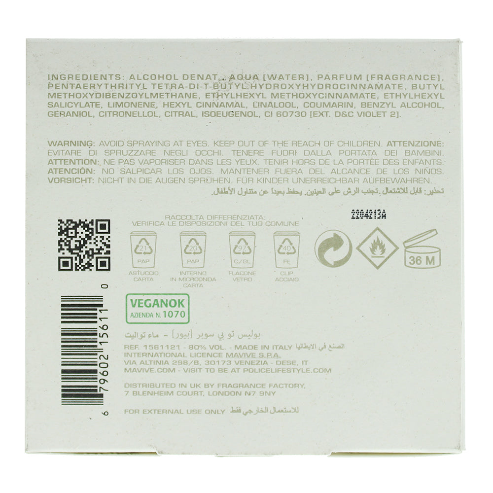 Police To Be Super[Pure] Eau De Toilette 125ml