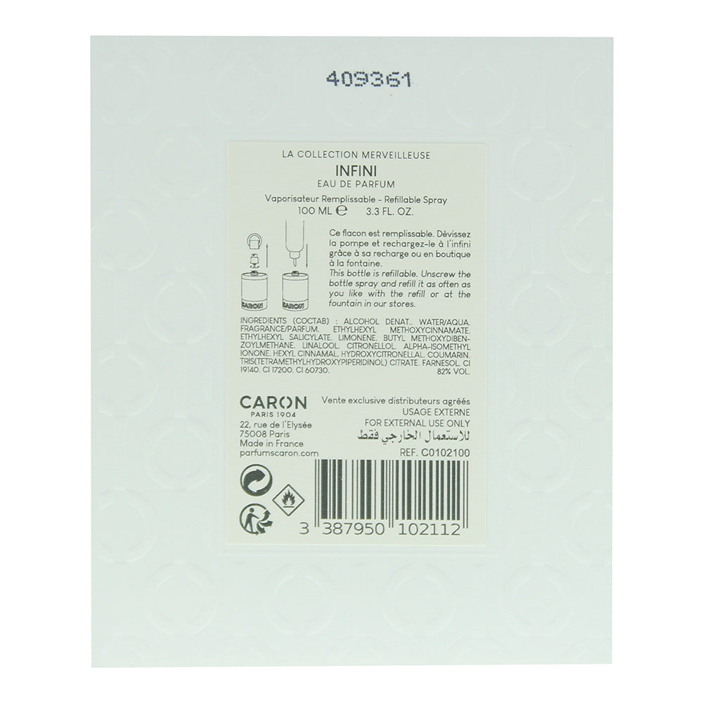 Caron Infini Refillable Eau De Parfum 100ml