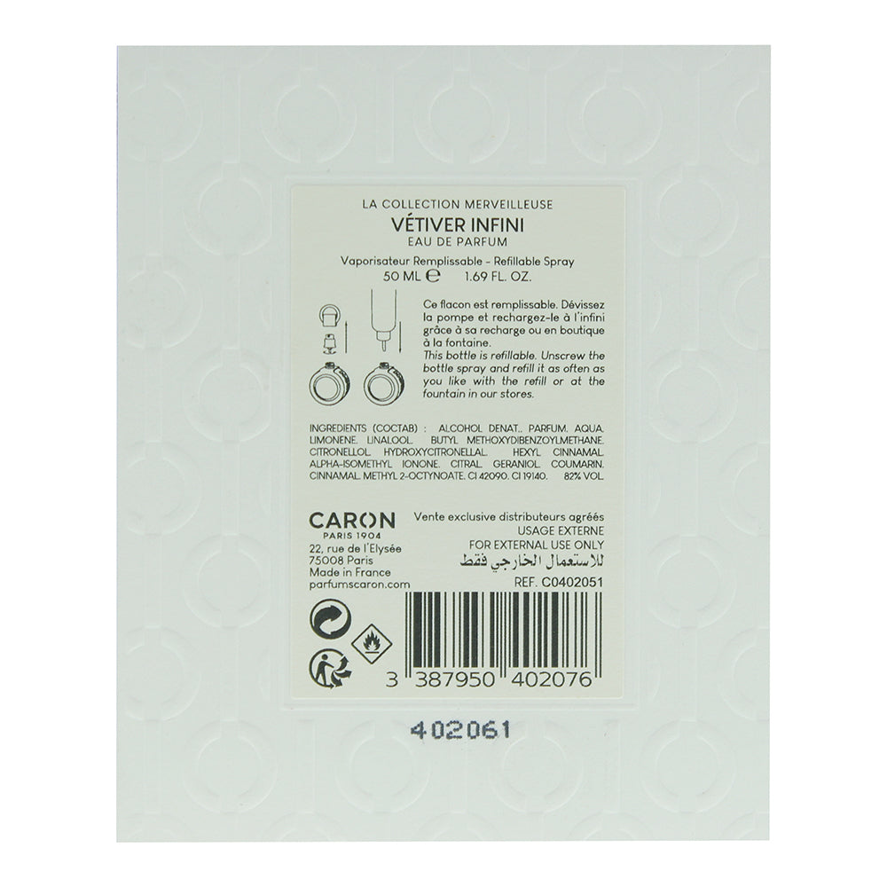 Caron Vetiver Infini Refillable Eau de Parfum 50ml