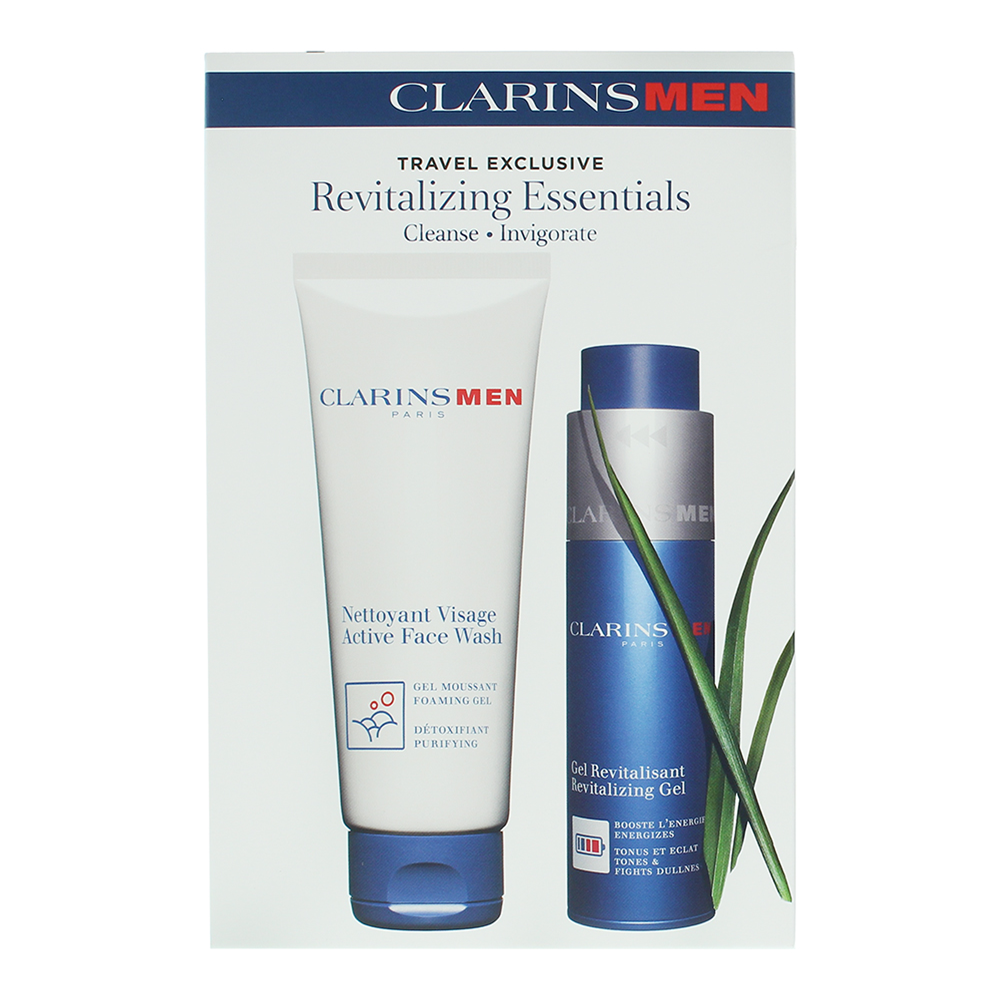 Clarins Men Revitalizing Essentials 2 Piece Gift Set: Face Wash 125ml - Gel 50ml