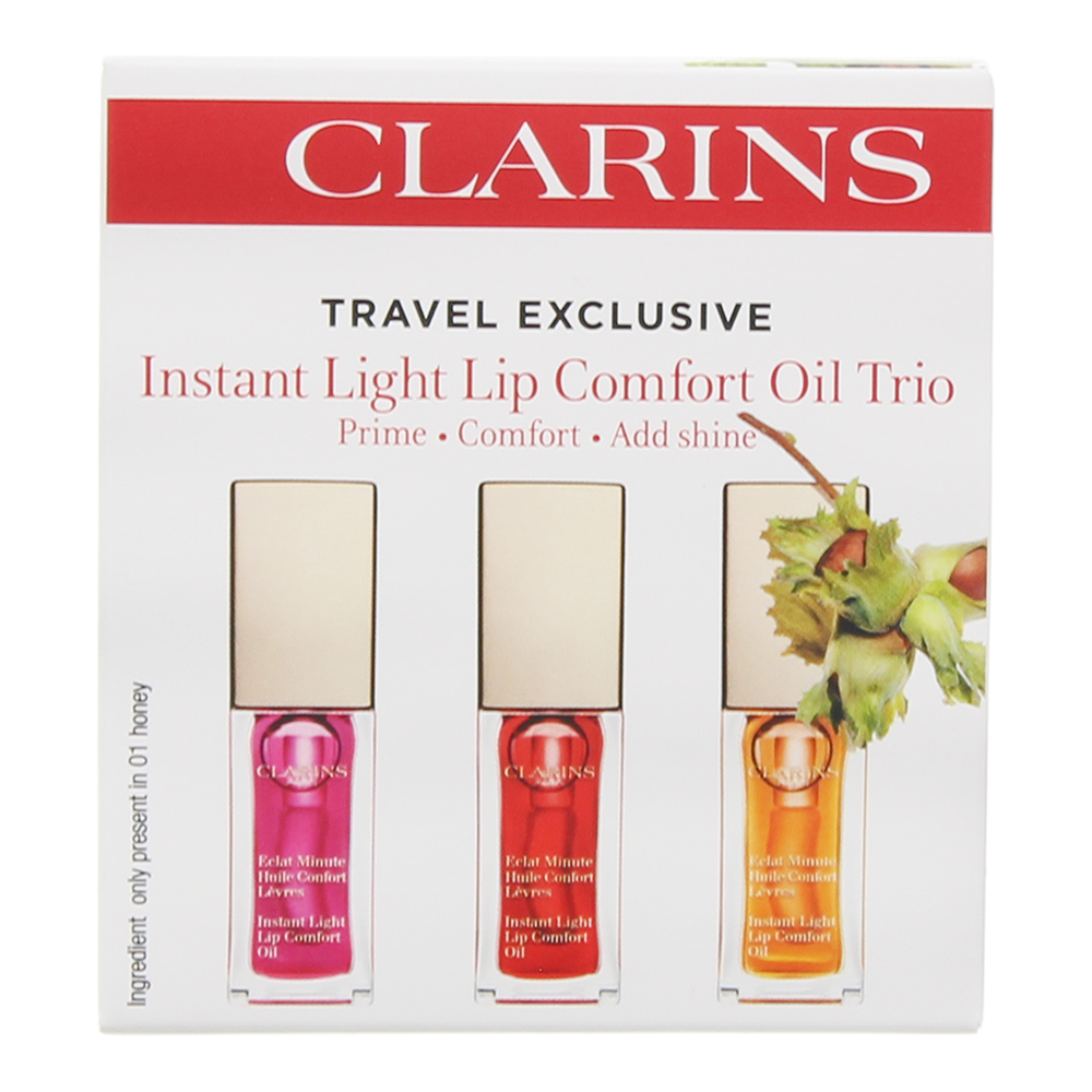Clarins Instant Light Lip Confort Oil Trio 3 x 7ml - Box