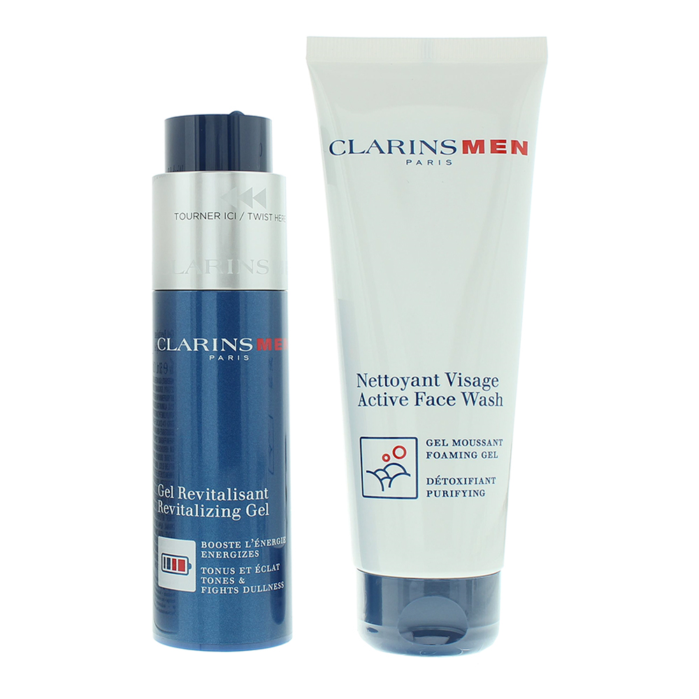 Clarins Men Revitalizing Essentials 2 Piece Gift Set: Active Face Wash 125ml - R - Product