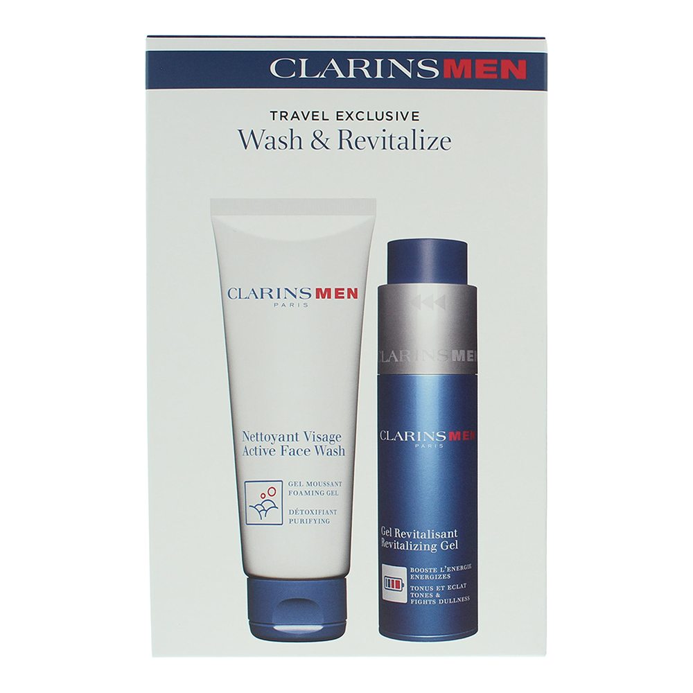 Clarins Men Revitalizing Essentials 2 Piece Gift Set: Active Face Wash 125ml - R