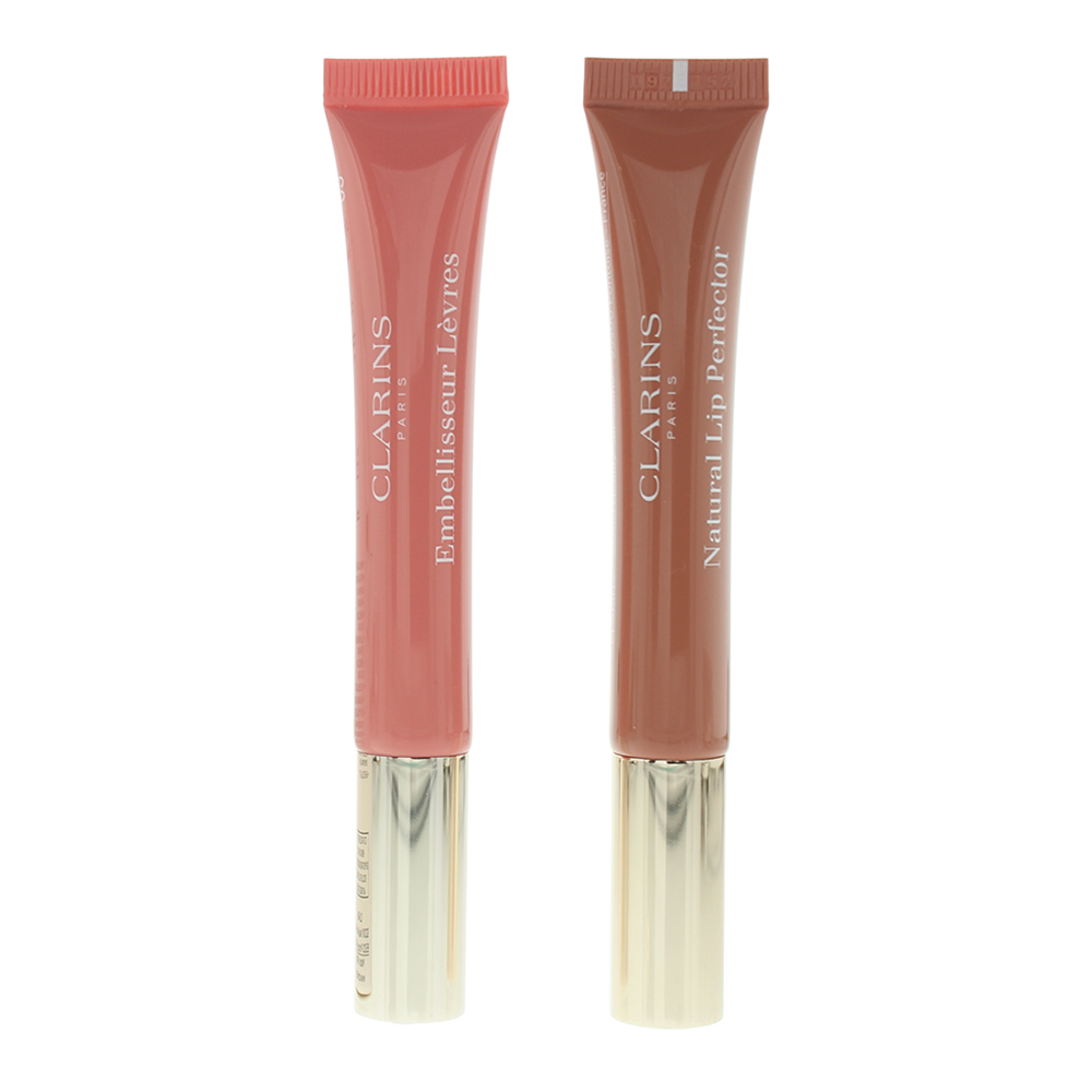 Clarins Lip Perfector 2 Piece Gift Set: 05 candy shimmer Lip Gloss 12ml - 06 ros - Product