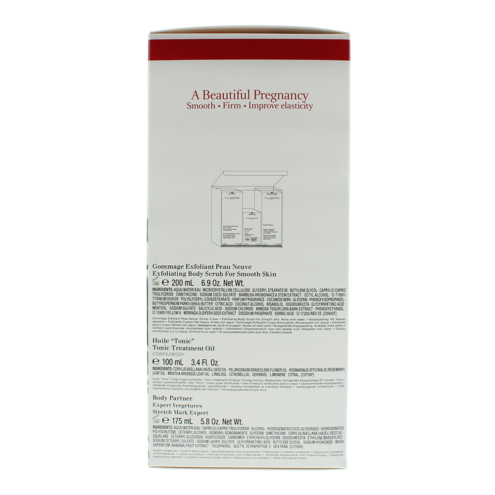 Clarins A Beautiful Pregnacy 3 Piece Gift Set: Exfoliating Body Scrub 200ml - Bo