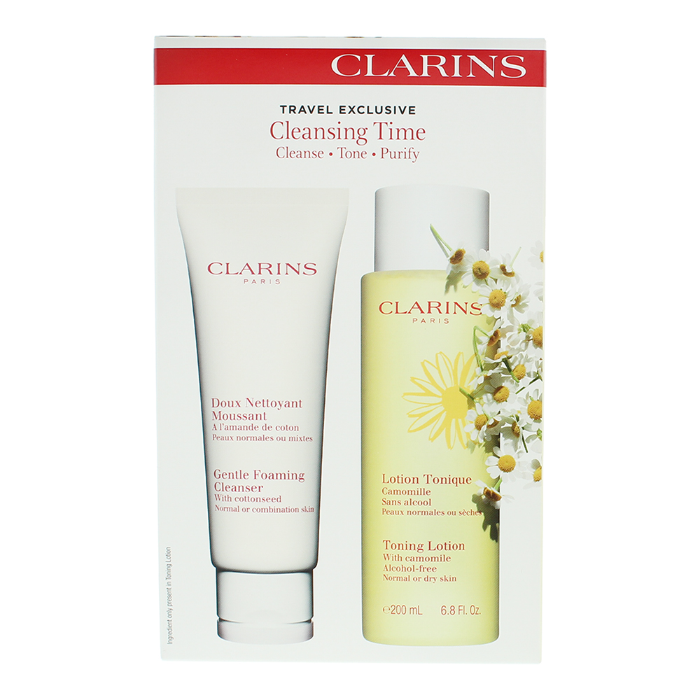 Clarins Everyday Cleansing 2 Piece Gift Set: Gentle Foaming Cleanser - Toning Lo