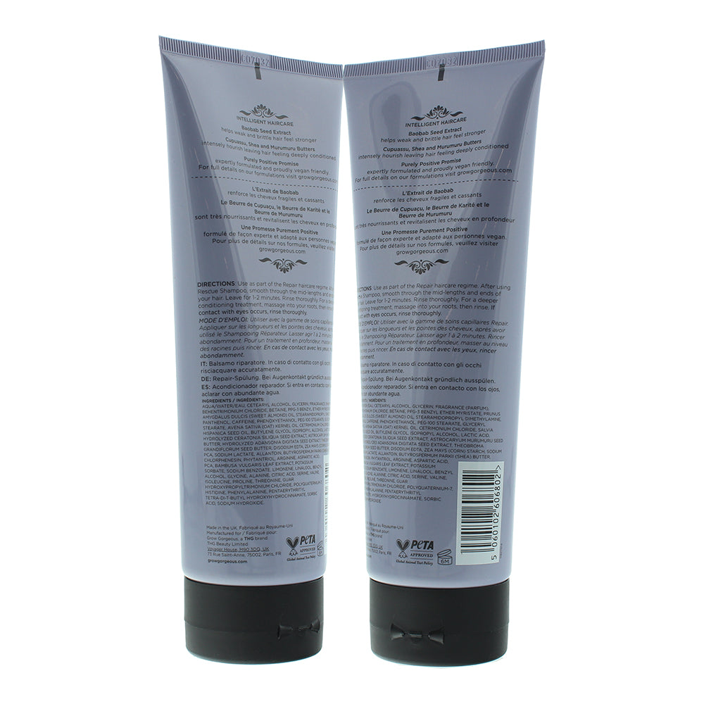 Grow Gorgeous Repair Rescue Conditioner 250ml - Ingredients