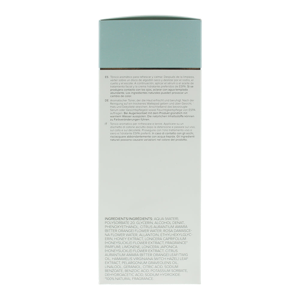 Espa Hydrating Floral Spa-Fresh Tonic 200ml All Skin Types - Ingredients