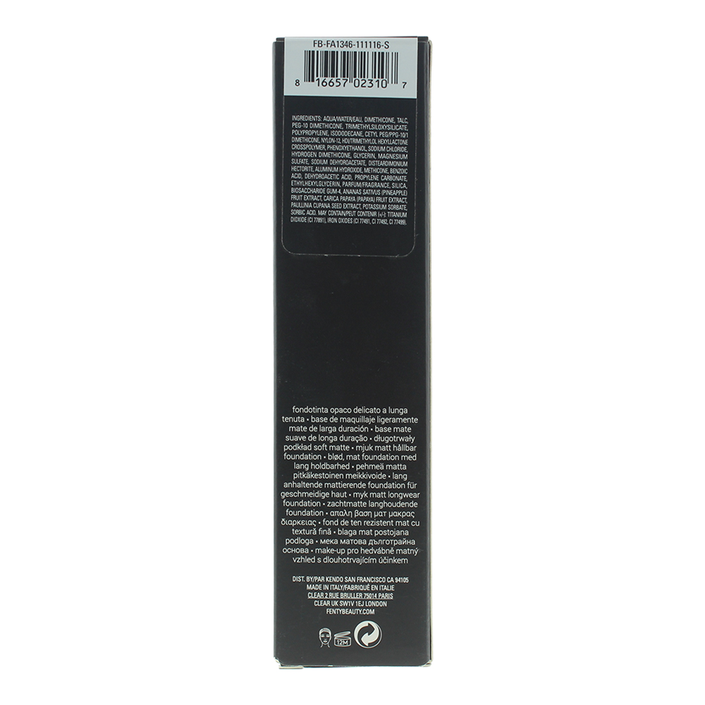 Fenty Beauty Pro Filter Soft Matte Longwear 330 Medium With Warm Golden Underton - Ingredients