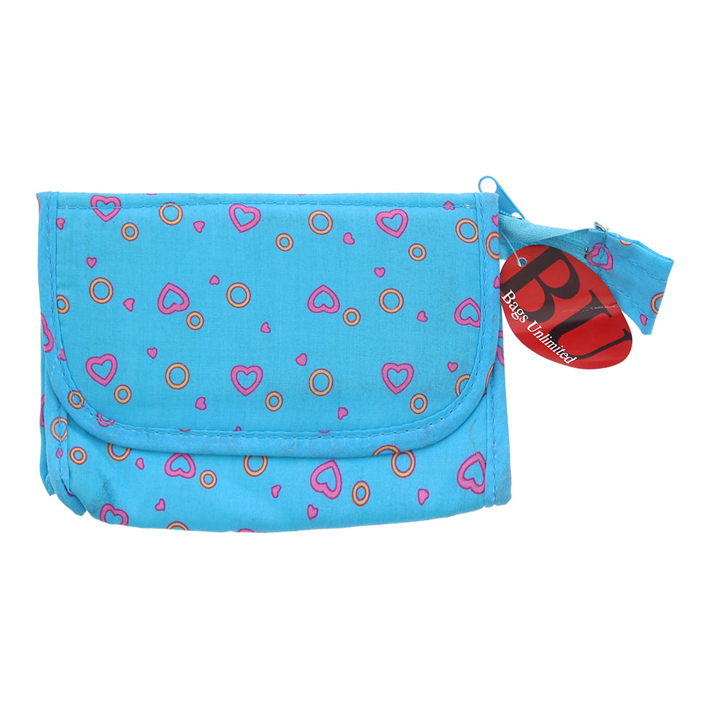 Bags Unlimited Paris Blue Mirror Cosmetic Bag 
