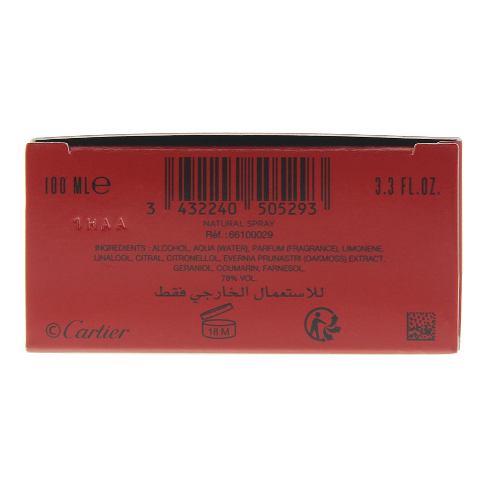 Cartier Declaration Haute Fraicheur Eau De Toilette 100ml