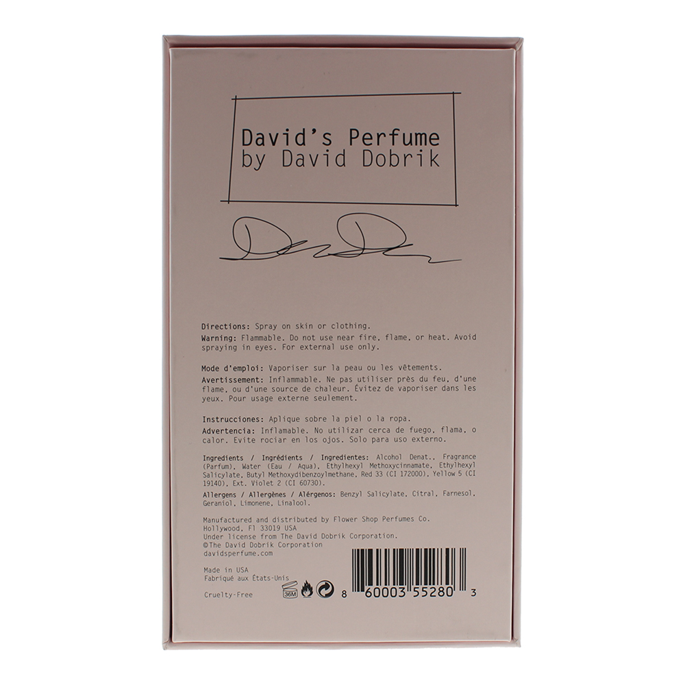 David Dobrik David's Perfume #02 Grapefruit & Sandalwood Eau de Parfum 60ml - Ingredients