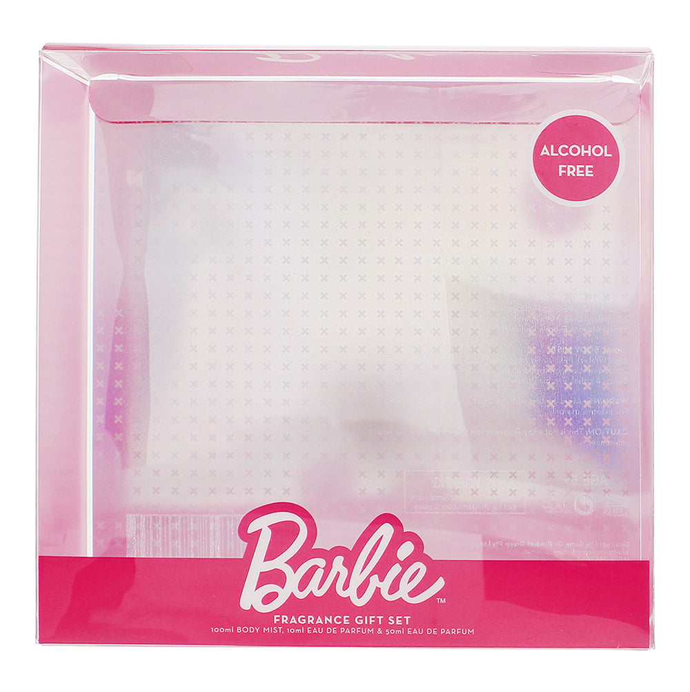 Disney Barbie 3 Piece Gift Set: Eau de Parfum 50ml - Roll-On Perfume 10ml - Body - Box