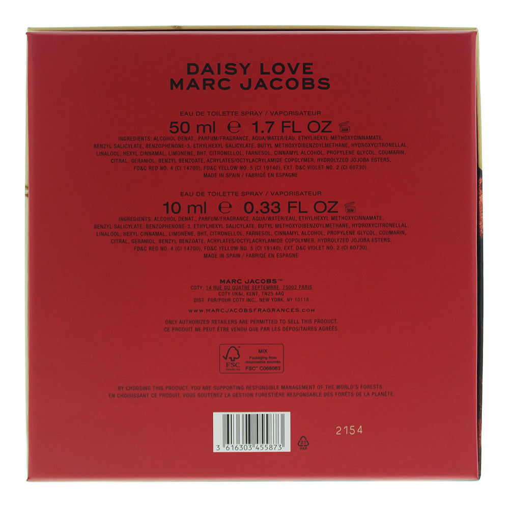 Marc Jacobs Daisy Love 2 Piece Gift Set: Eau de Toilette 50ml - Eau de Toilette  - Ingredients