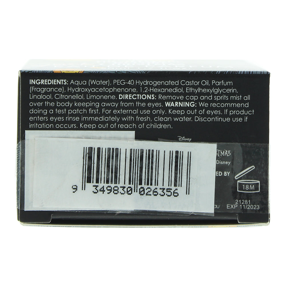 Disney The Nightmare Before Christmas Jack Eau De Parfum 50ml