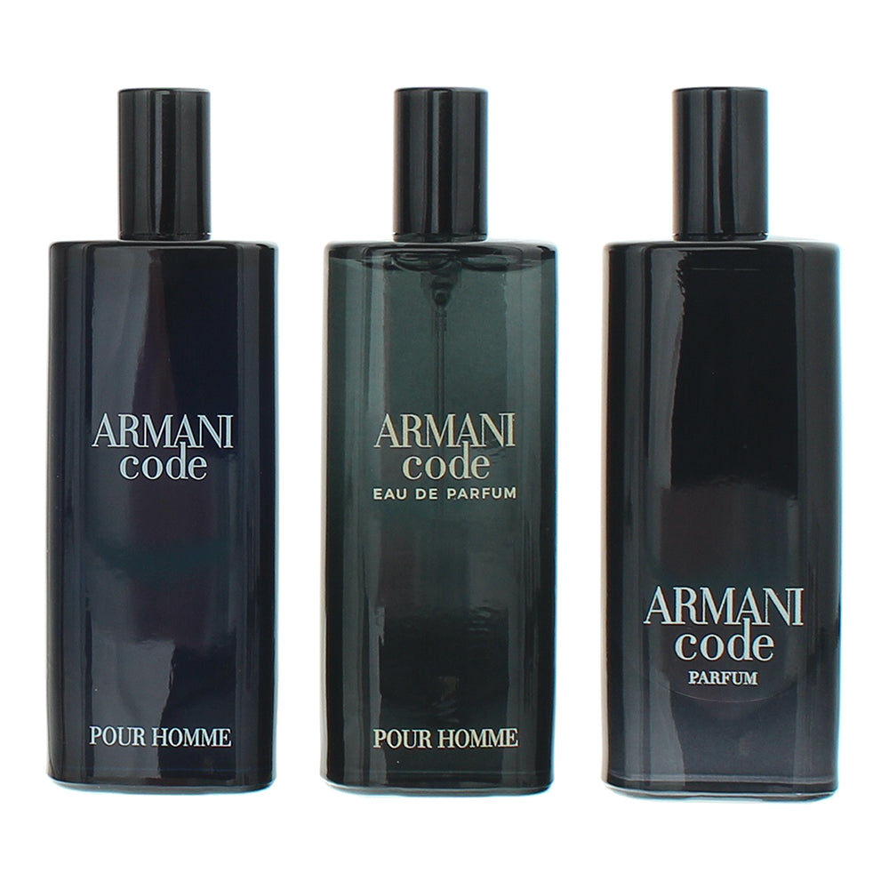 Giorgio Armani Code Pour Homme 3 Piece Gift Set: Eau de Toilette 15ml - Eau de P - Product