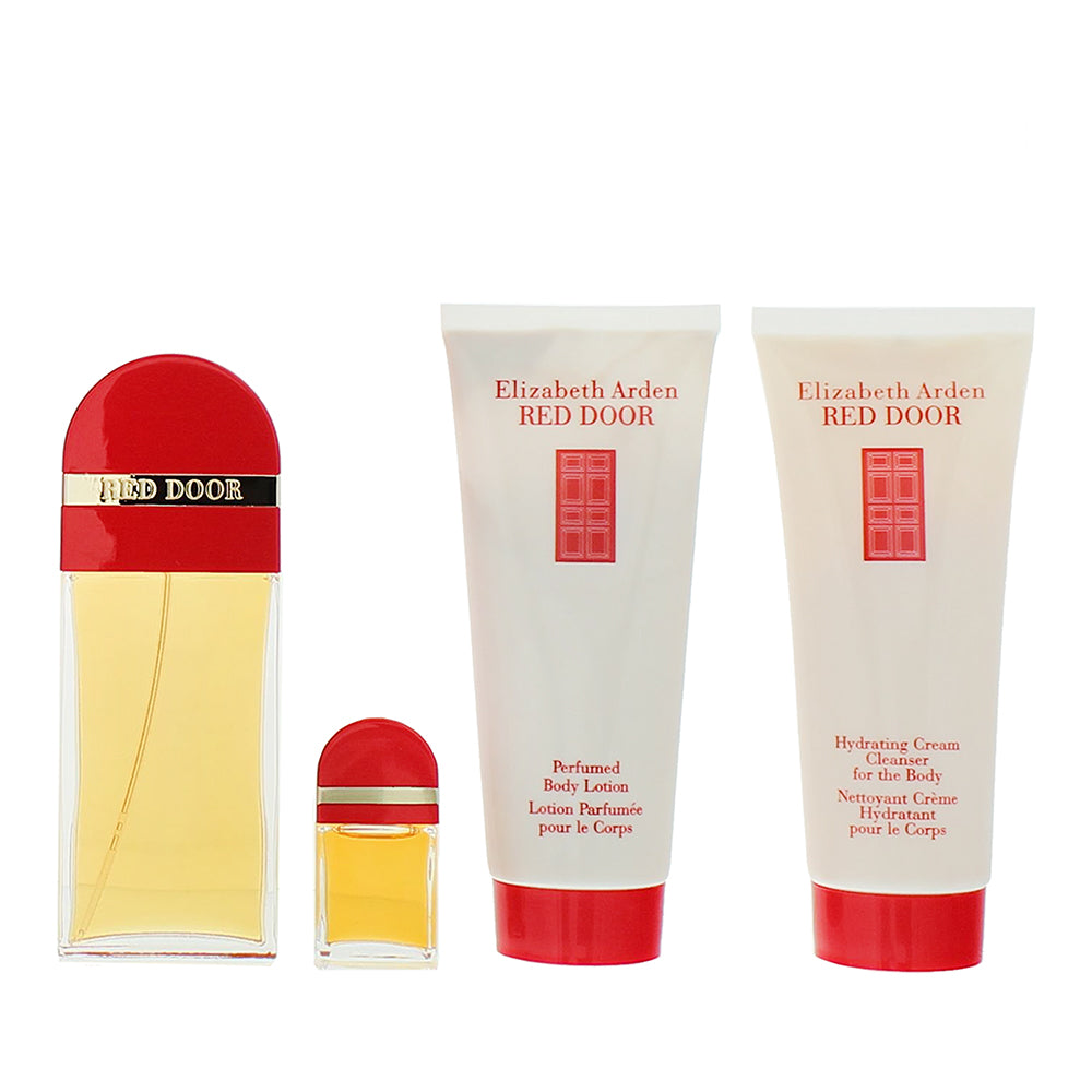 Elizabeth Arden Red Door 4 Piece Gift Set: Eau de Toilette 50ml - Parfum 5ml - B - Product