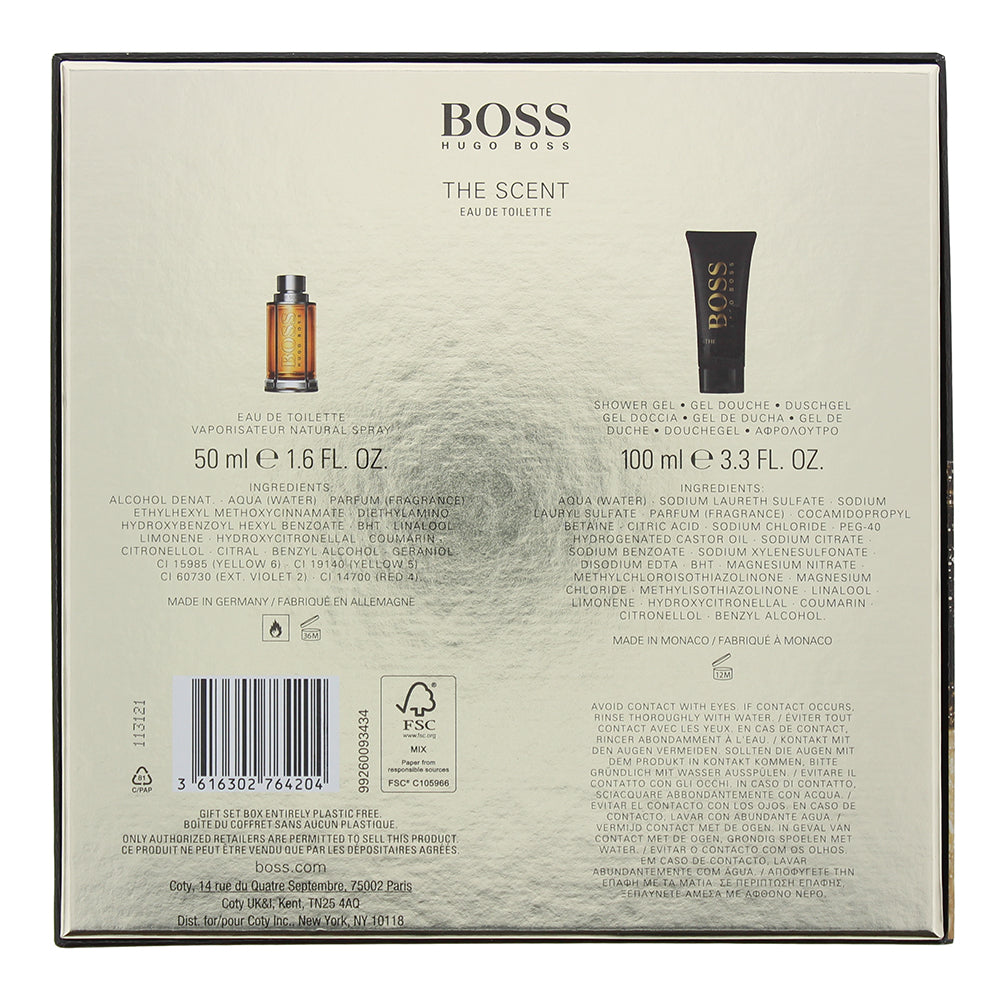 Hugo Boss The Scent 2 Piece Gift Set: Eau De Toilette 50ml - Shower Gel 100ml