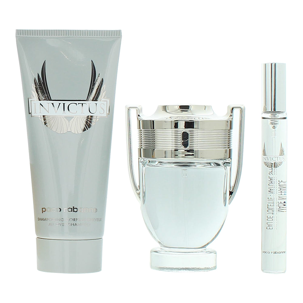 Paco Rabanne Invictus 3 Piece Gift Set: Eau de Toilette 50ml - Eau de Toilette 1 - Product
