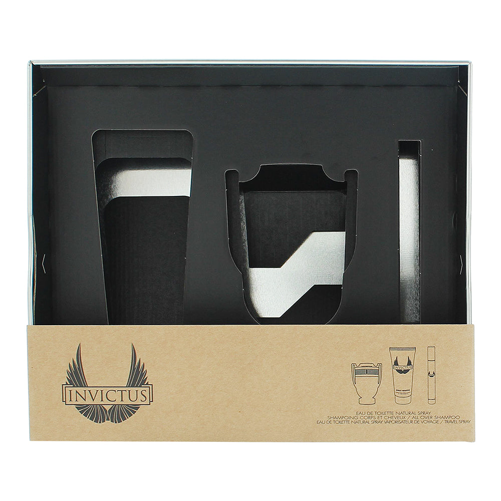 Paco Rabanne Invictus 3 Piece Gift Set: Eau de Toilette 50ml - Eau de Toilette 1 - Box