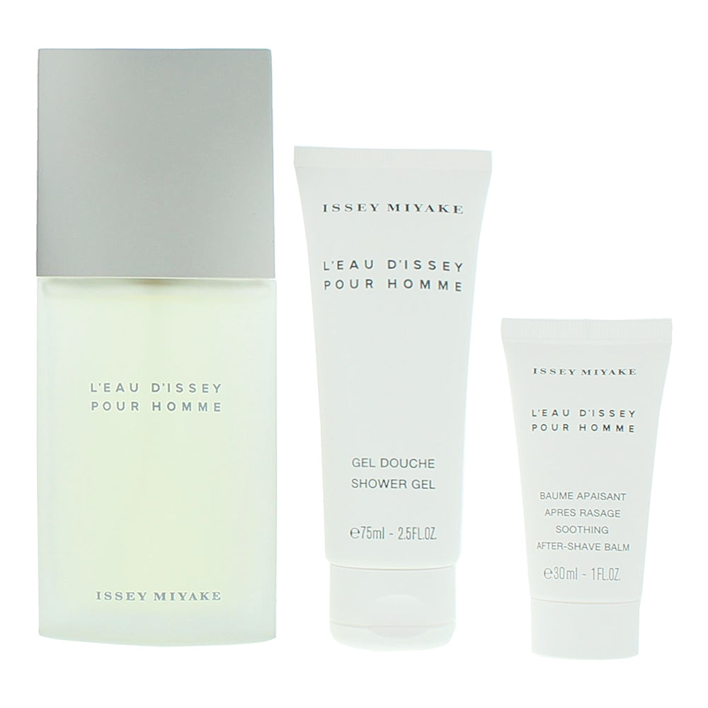 Issey Miyake L'eau D'issey Pour Homme 3 Piece Gift Set: Eau de Toilette 75ml - S - Product