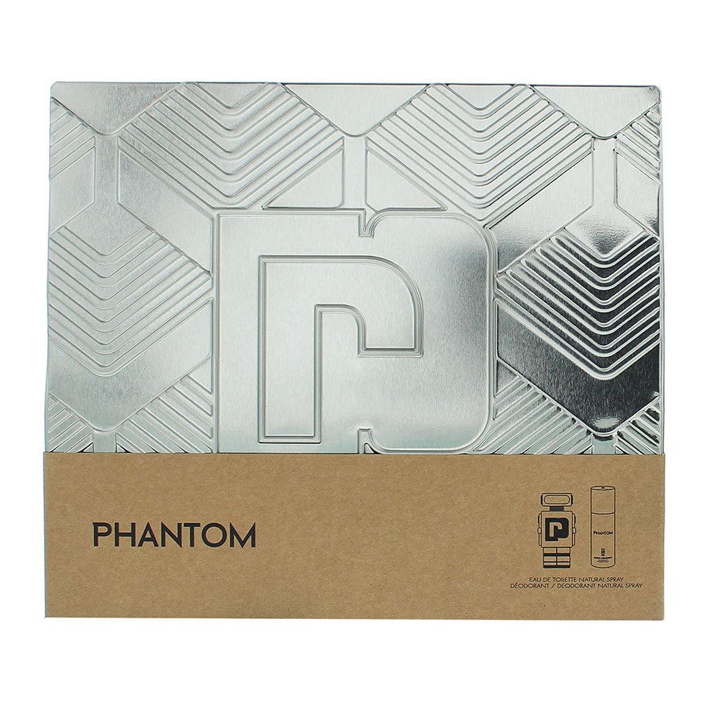Paco Rabanne Phantom 2 Piece Gift Set: Eau de Toilette 100ml - Deodorant Spray 1 - Box