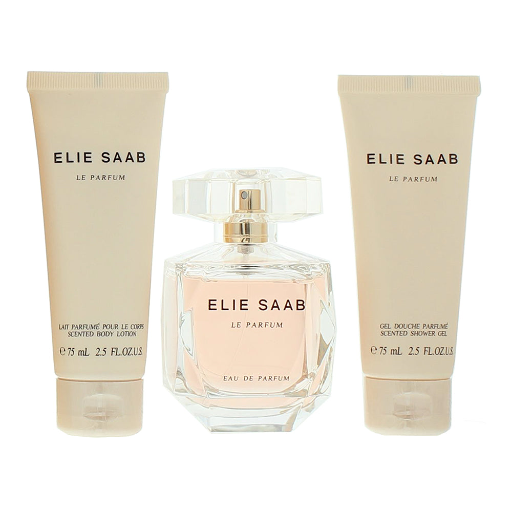 Elie Saab Le Parfum 3 Piece Gift Set: Eau de Parfum 90ml - Scented Body Lotion 75ml - Scented Shower Gel 75ml - Product